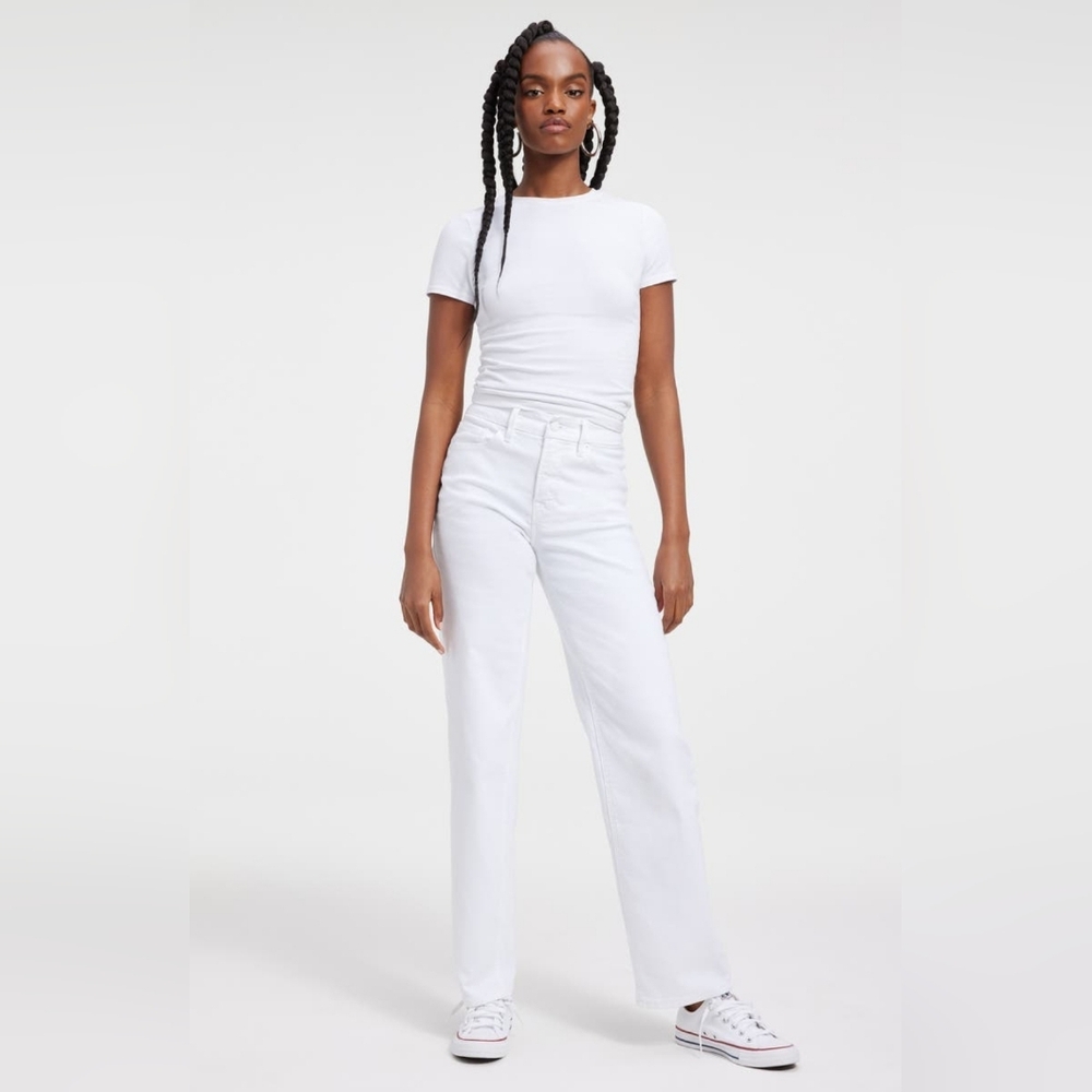 Good American 90s High Rise Wide Leg Jeans
